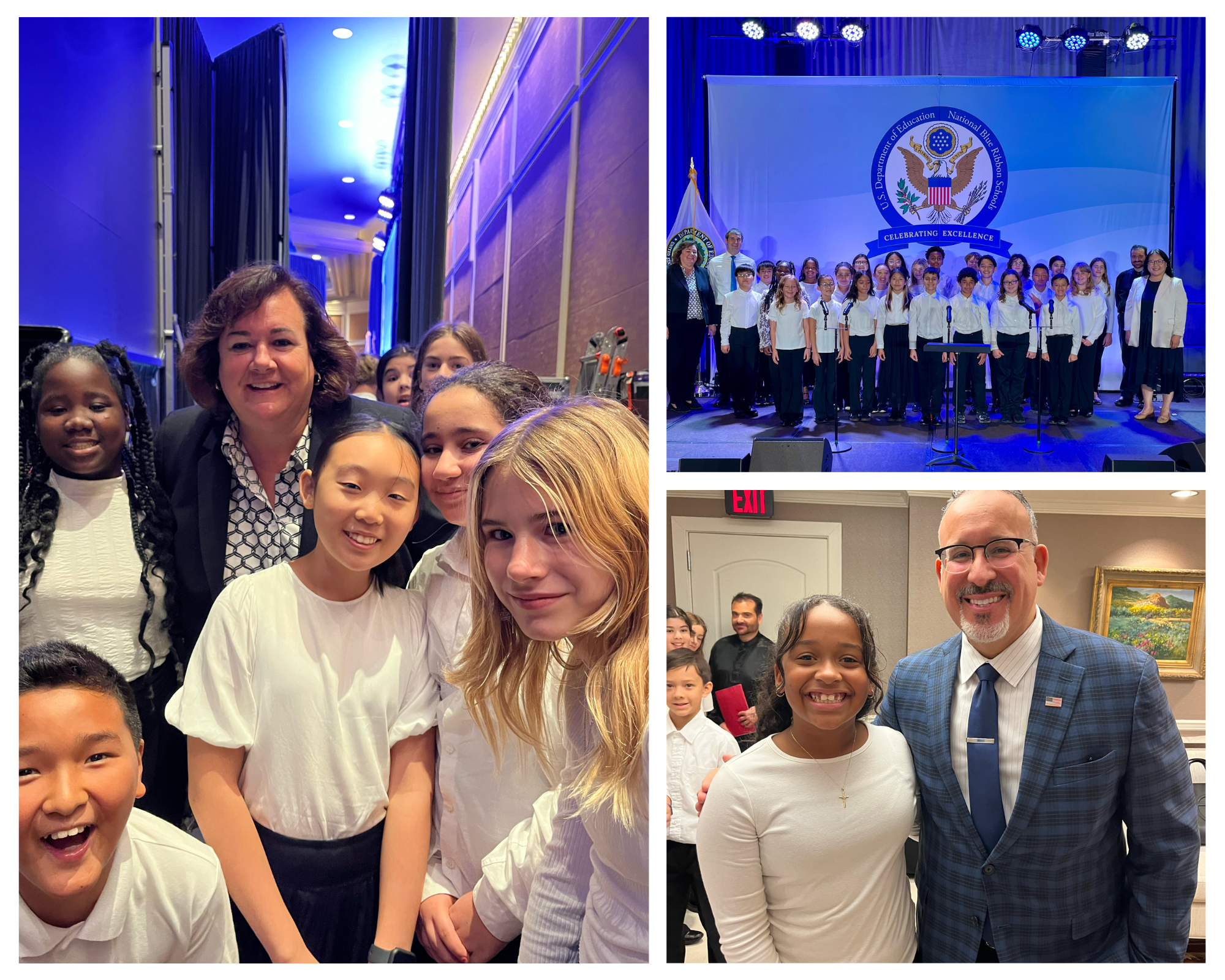 collage of blue ribbons chorus